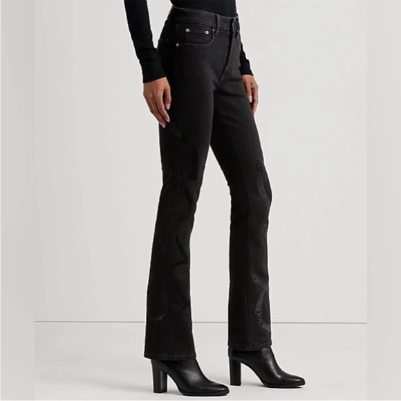 Lauren Ralph Lauren Denim - Lauren Ralph Lauren Black Classic Bootcut Jeans